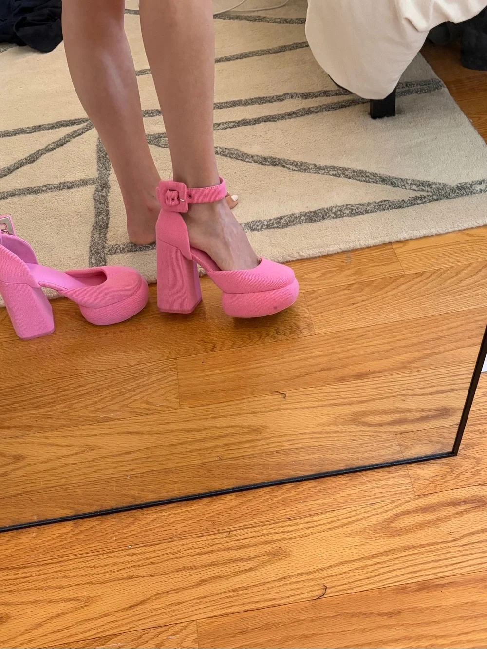 Pink Platform Mary Jane Heels
